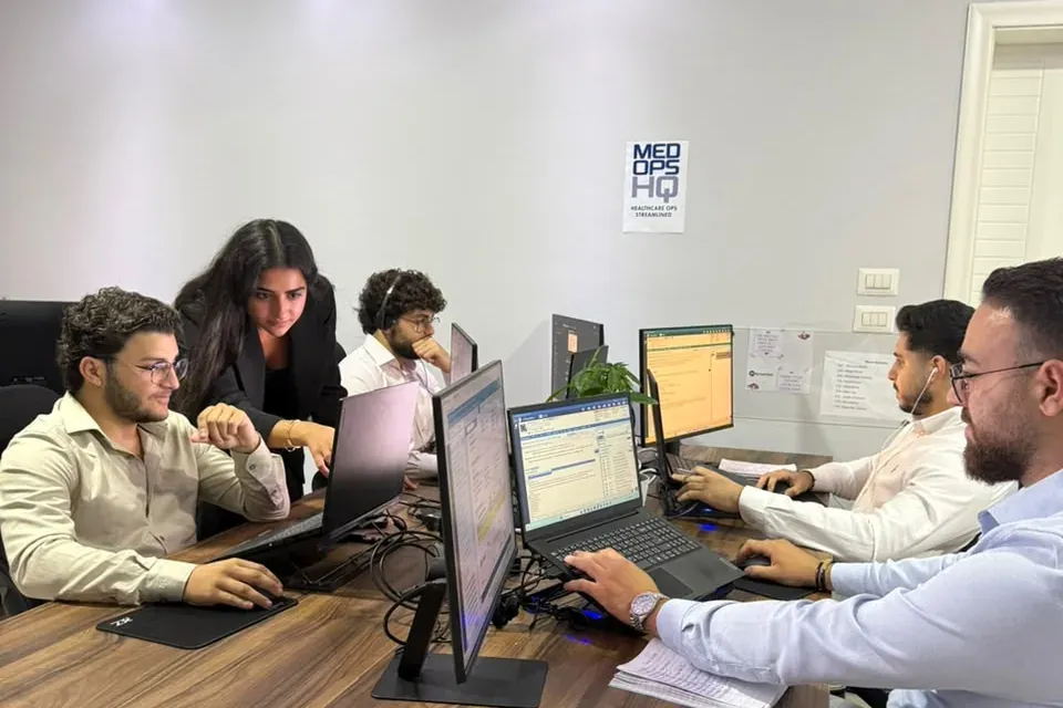 Med Ops HQ team collaborating